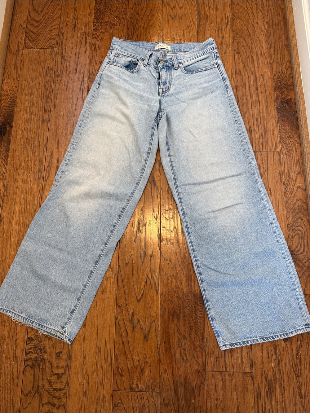 Madewell Women’s Light Wash Low Rise Superwide Leg, Sz 25